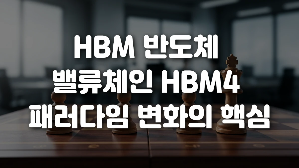 HBM 반도체 밸류체인 HBM4 패러다임 변화의 핵심