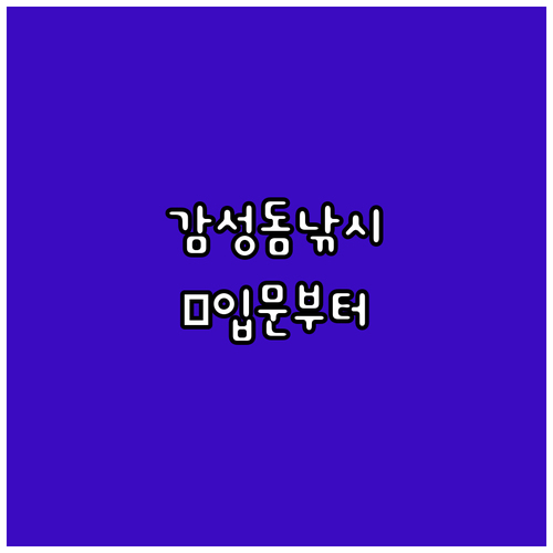 감성돔 낚시 입문 낚시대 선택부터 마