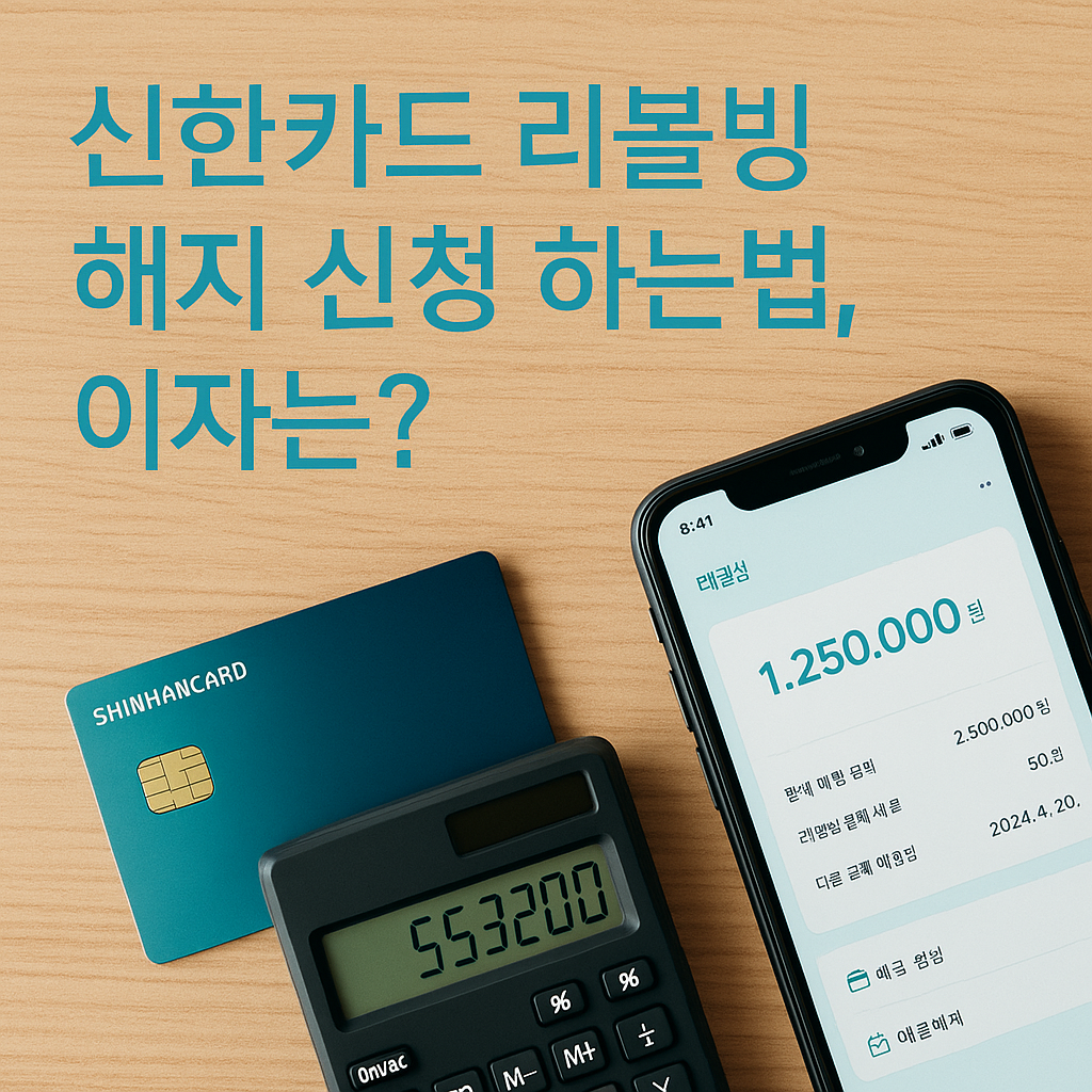 신한카드 리볼빙, 지금 해지해야 하는 이유와 신청 방법