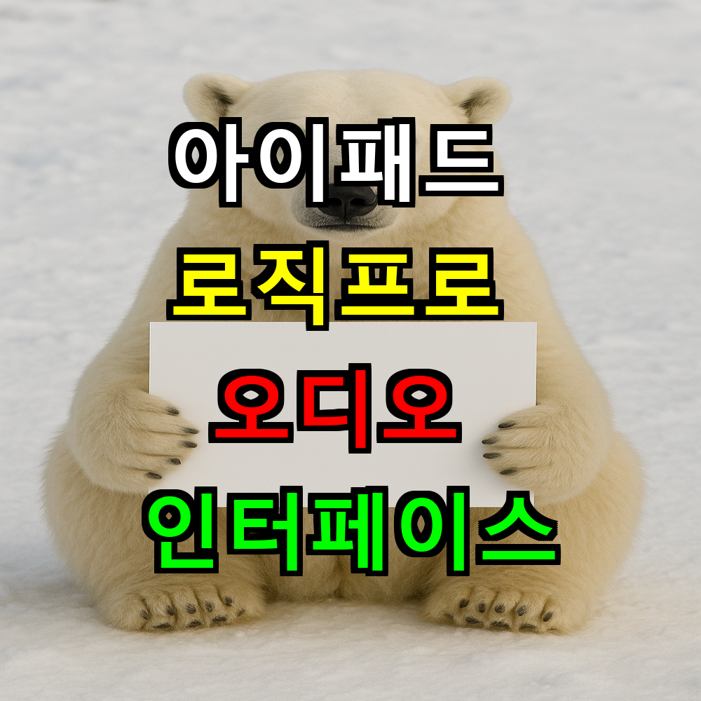 아이패드 로직프로 쓸 때 오디오 인터페이스 필요할까?