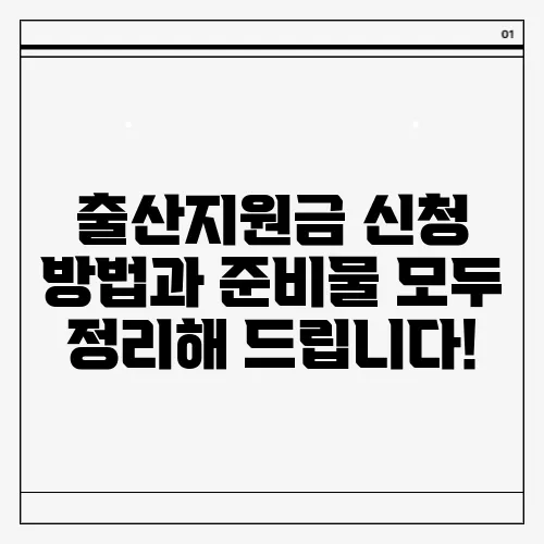 출산지원금 신청 방법과 준비물 모두 정리해 드립니다!
