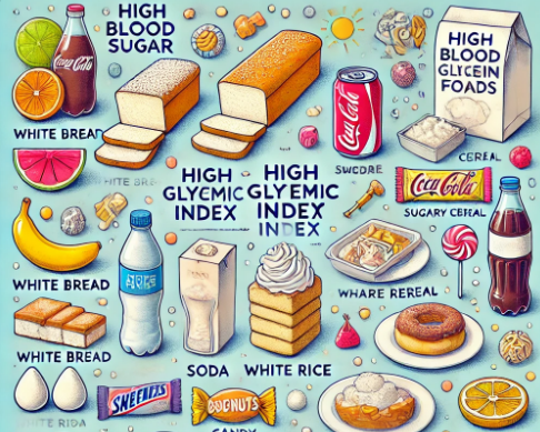 고혈당 식품 이미지