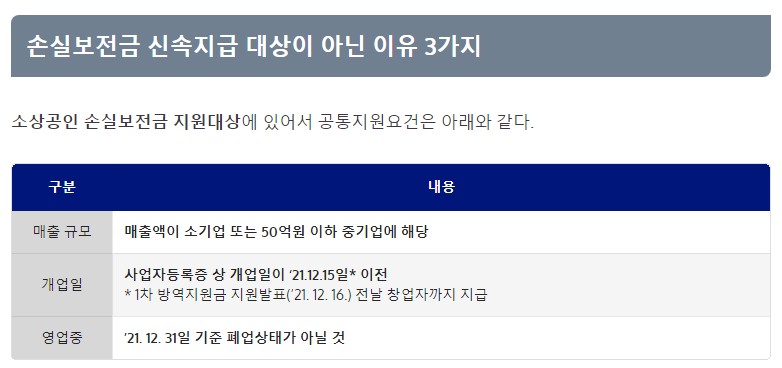 소상공인 손실보전금 확인지급