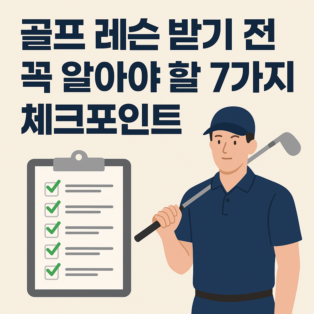 골프 레슨 받기 전 꼭 알아야 할 7가지 체크포인트 사진