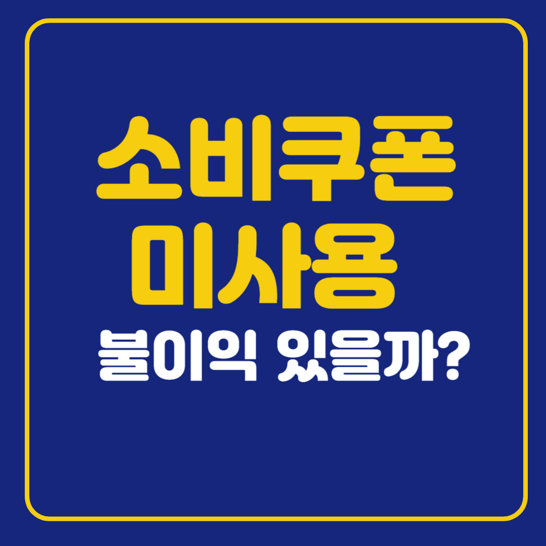 소비쿠폰 미사용