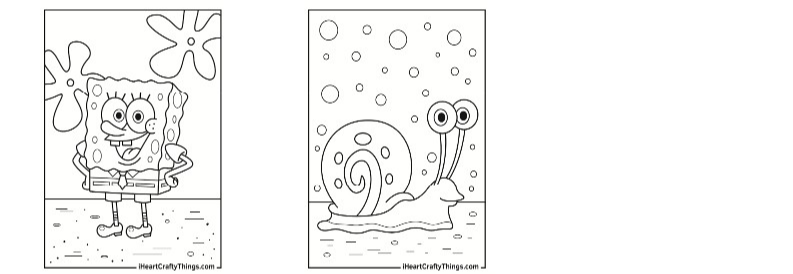 스폰지밥 색칠공부 도안
