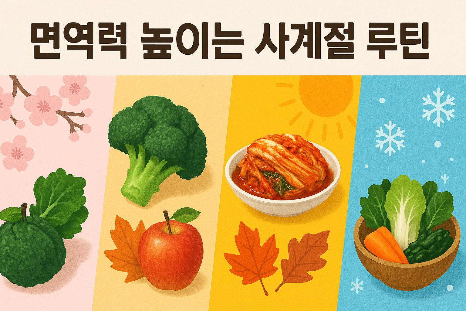 계절별 면역력 높이는 식품과 생활습관