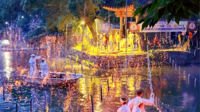 함안 낙화놀이 사진