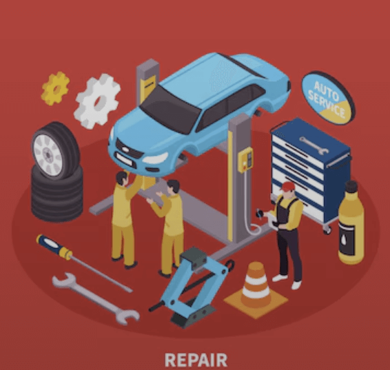 자동차 엔진오일 교체 비용과 정기 정비를 설명하는 일러스트 이미지 &ndash; 차량 유지비 절감 팁 관련 