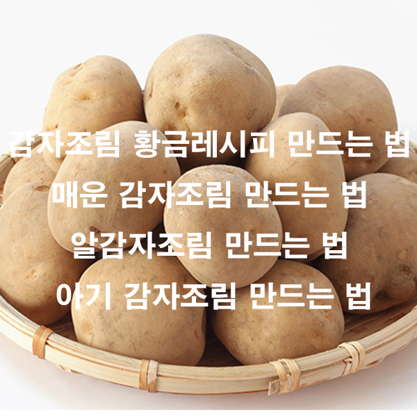 감자조림 황금레시피 만드는 법 매운 감자조림 만드는 법 알감자조림 만드는 법 아기 감자조림 만드는 법