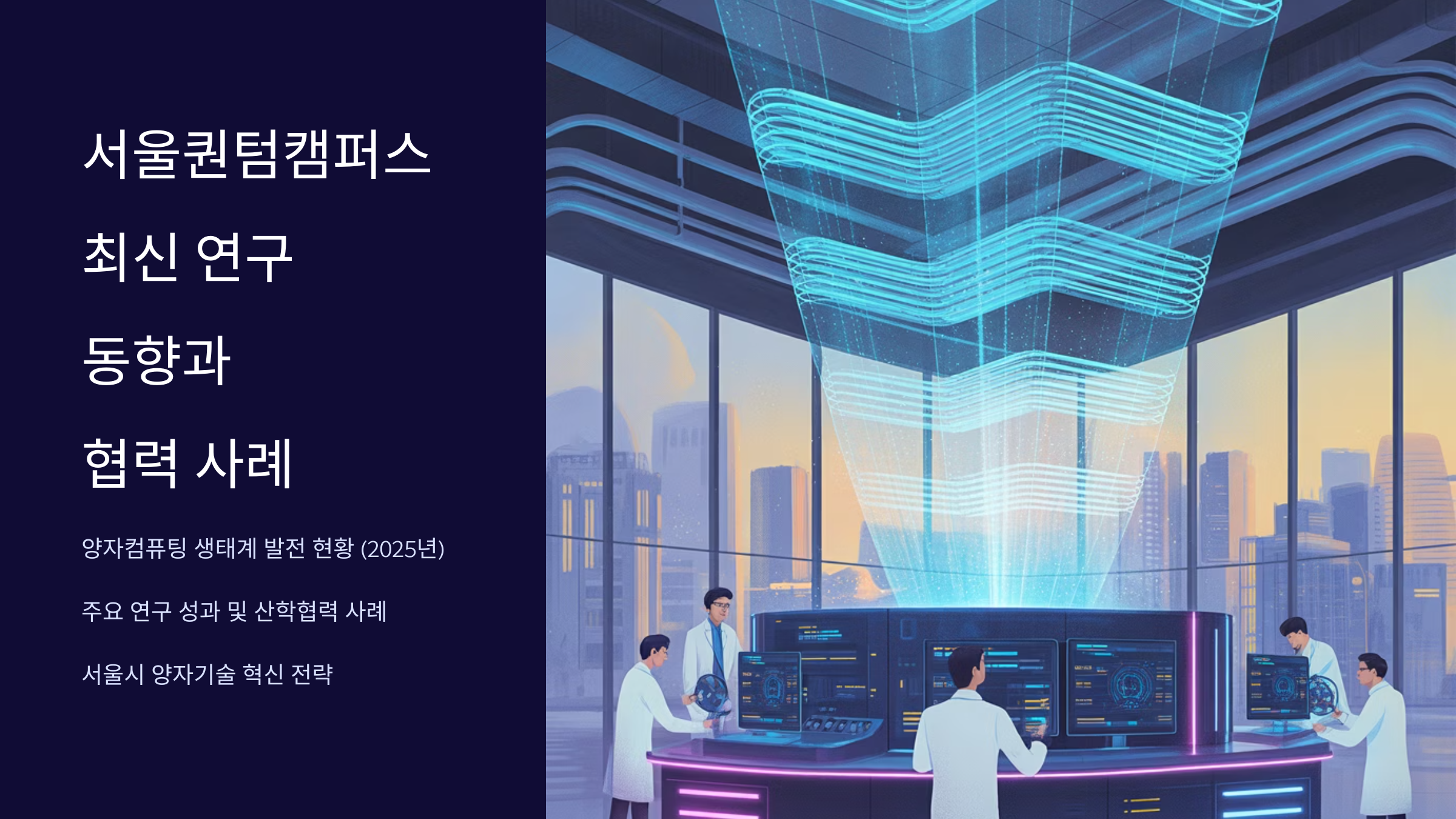 서울퀀텀캠퍼스 최신 연구 동향