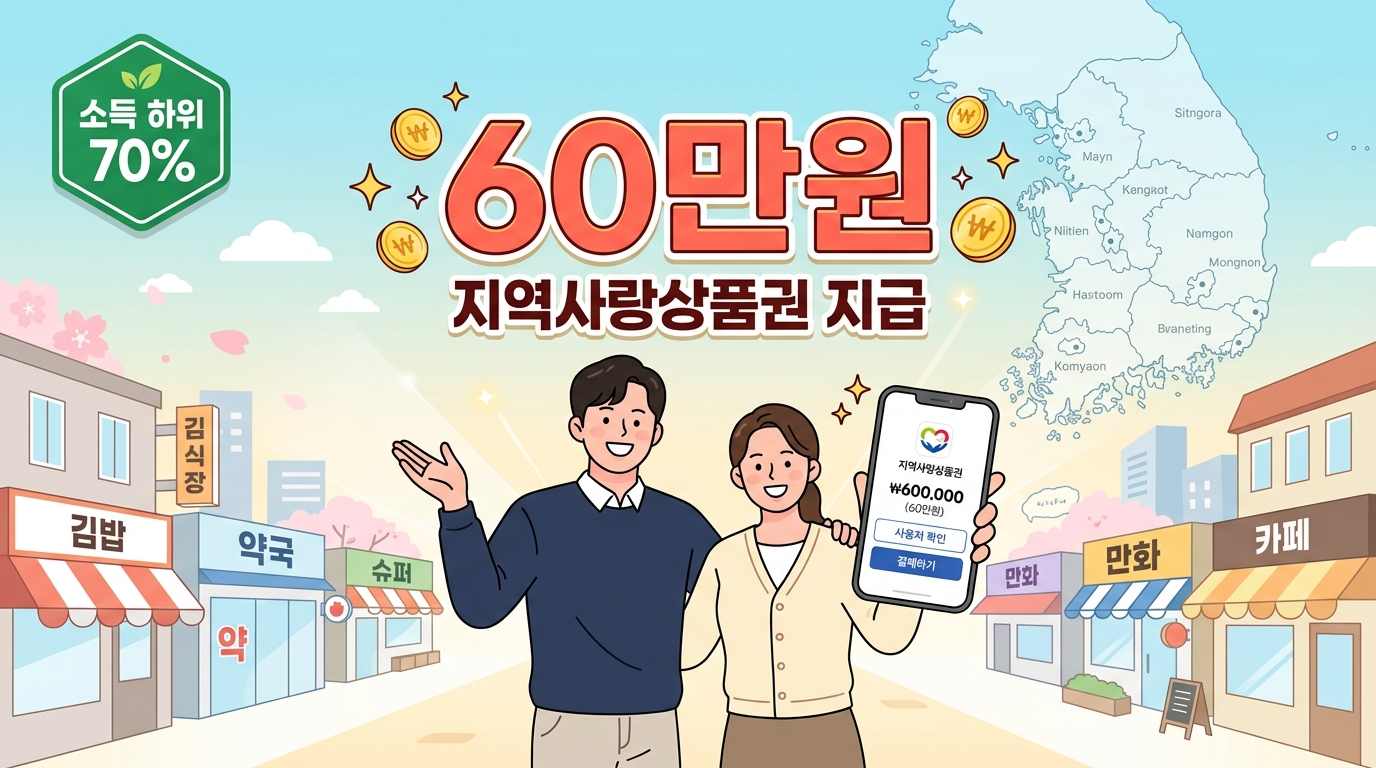 2026 민생지원금 고유가 피해지원금 신청 방법 총정리 1인 최대 60만 원 썸네일
