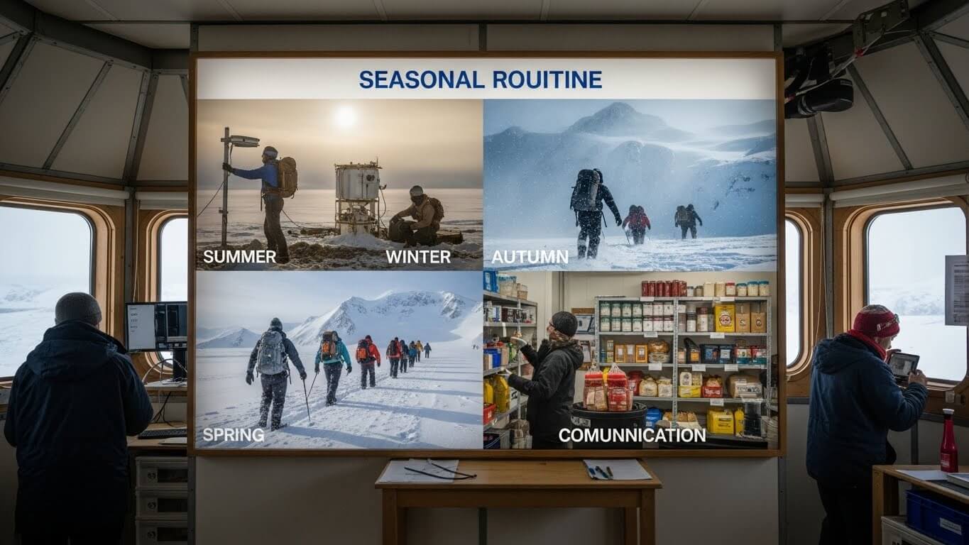 남극 연구소의 치열한 1년 시즌별 생활 루틴 관련 사진