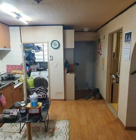 올수리 인테리어 공사 전 아파트 내부