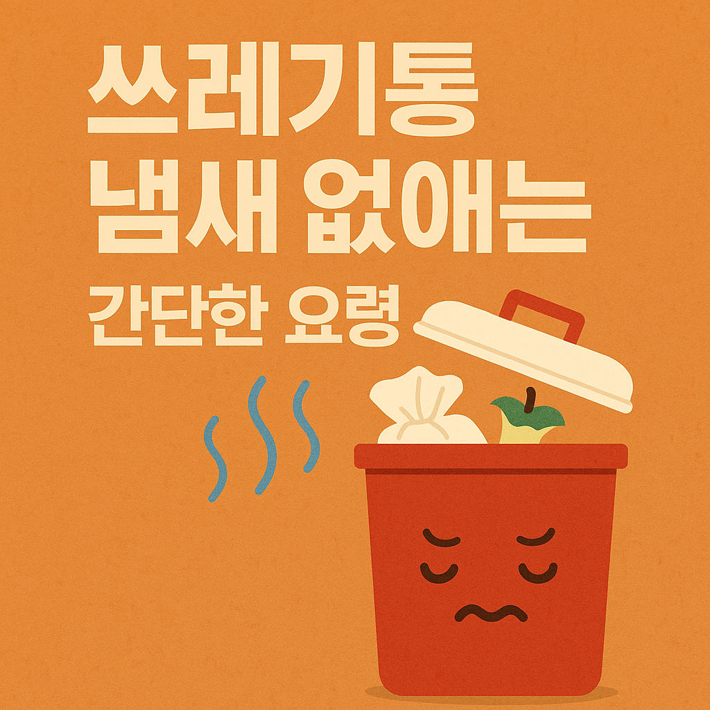 쓰레기통 냄새 없애는 간단한 요령