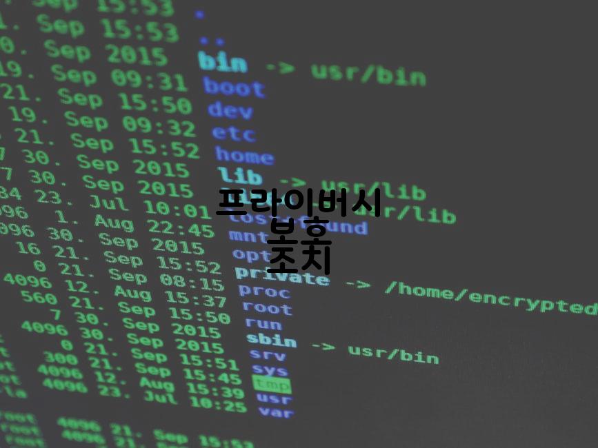프라이버시 보호 조치