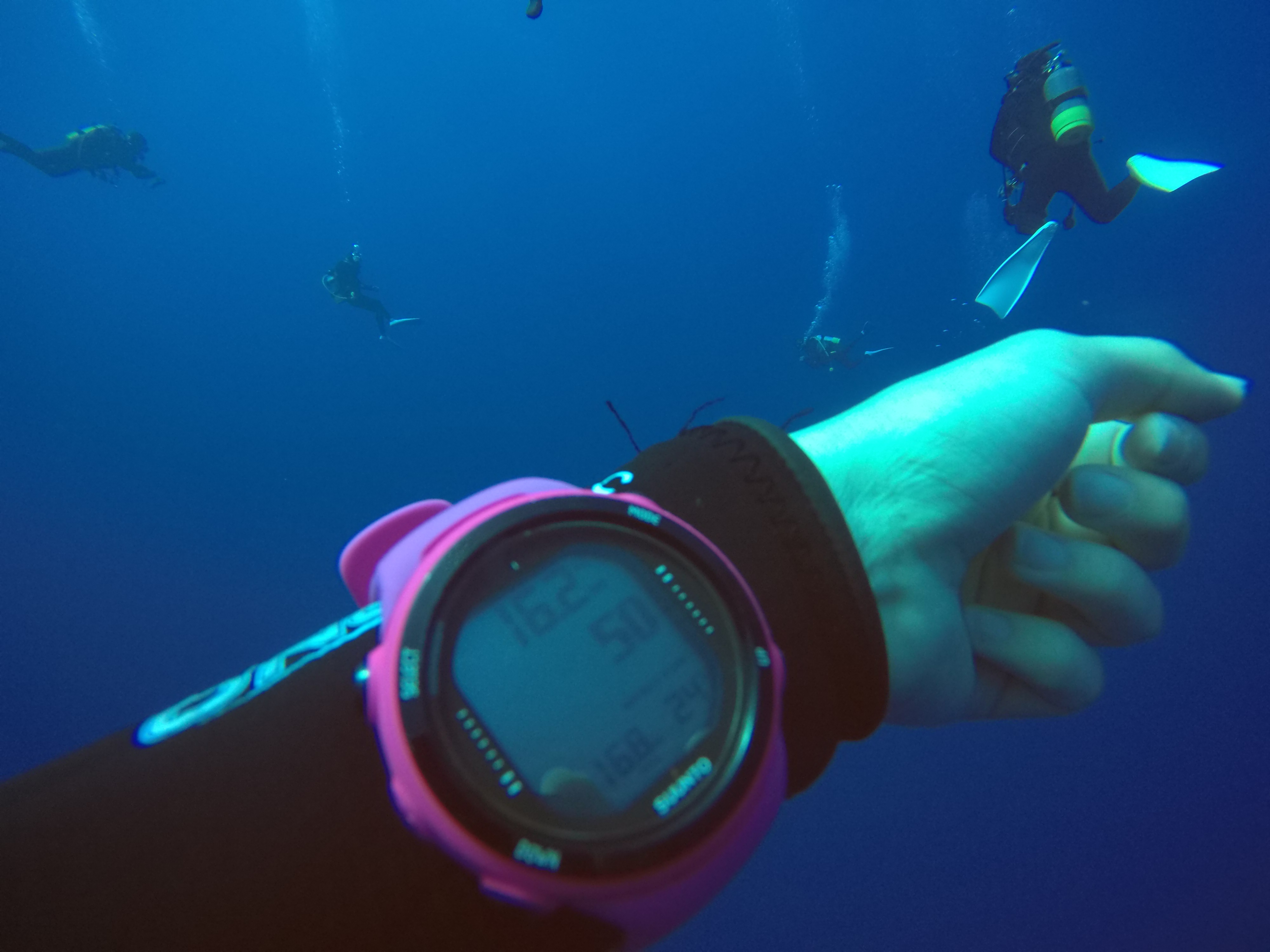 다이빙 컴퓨터 화면 해독법 사진