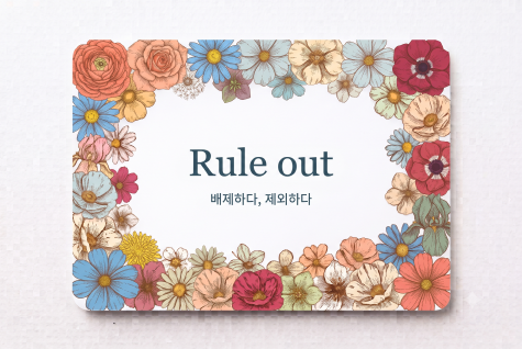 Rule out 배제하다