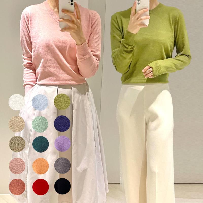 모더니크비 올리브색니트 레드니트 인디핑크니트