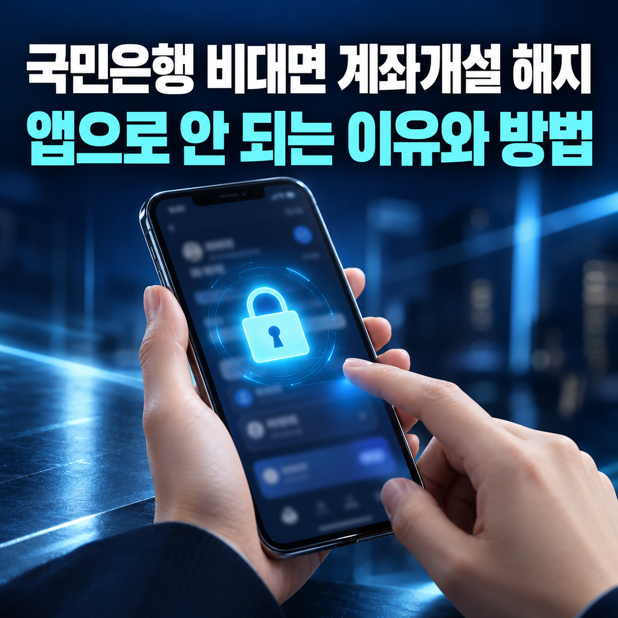 국민은행 비대면 계좌개설 해지 앱으로 안 되는 이유와 방법