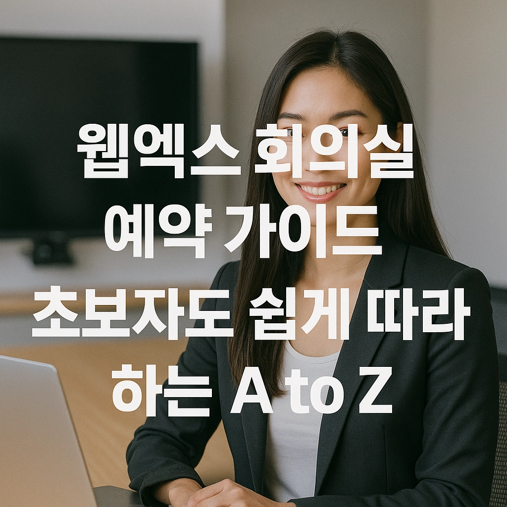 웹엑스 회의실 예약 가이드 - 초보자도 쉽게 따라하는 A to Z