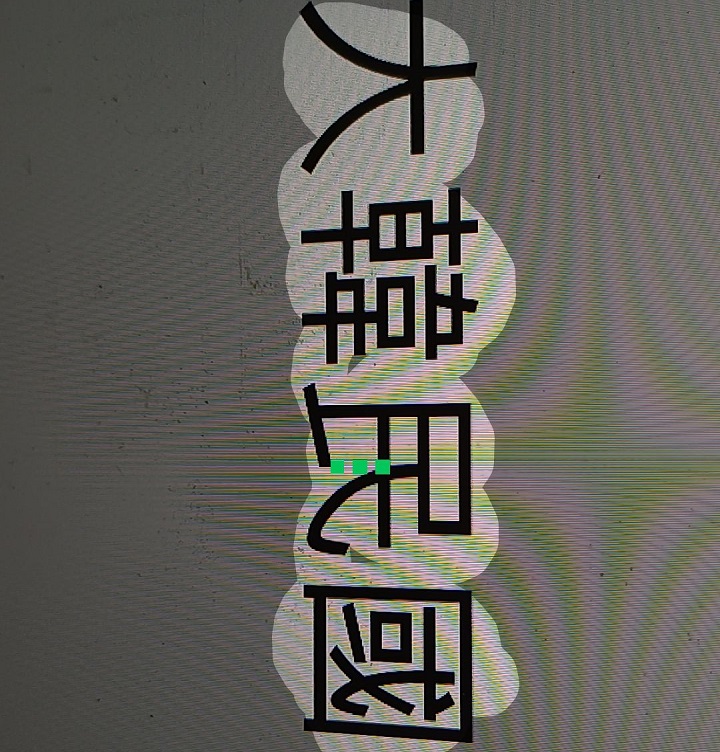 한자 문지른 것 보임