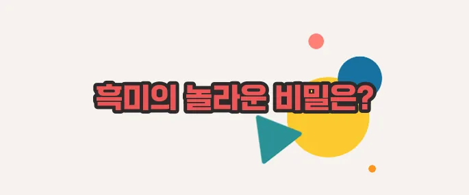 흑미 효능  이제 베일을 벗겨볼까요