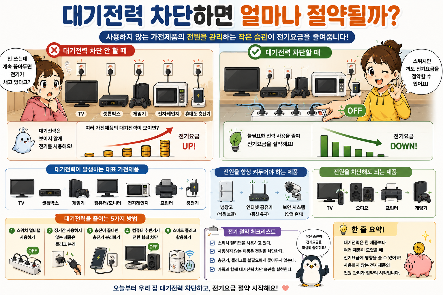 대기전력 차단하면 얼마나 절약될까?