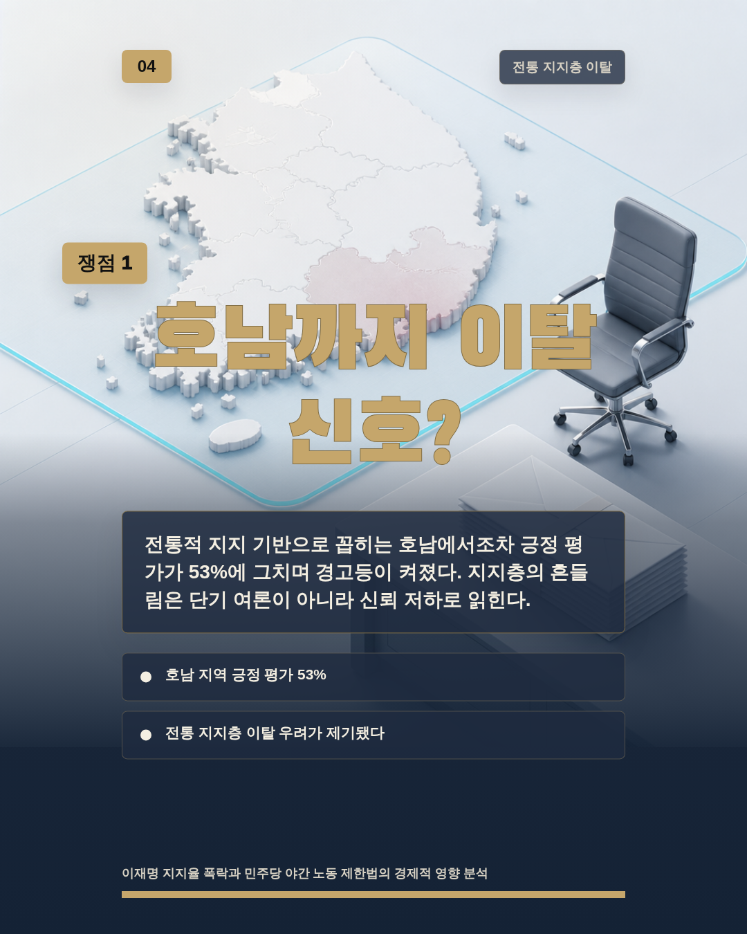 호남까지 이탈 신호?