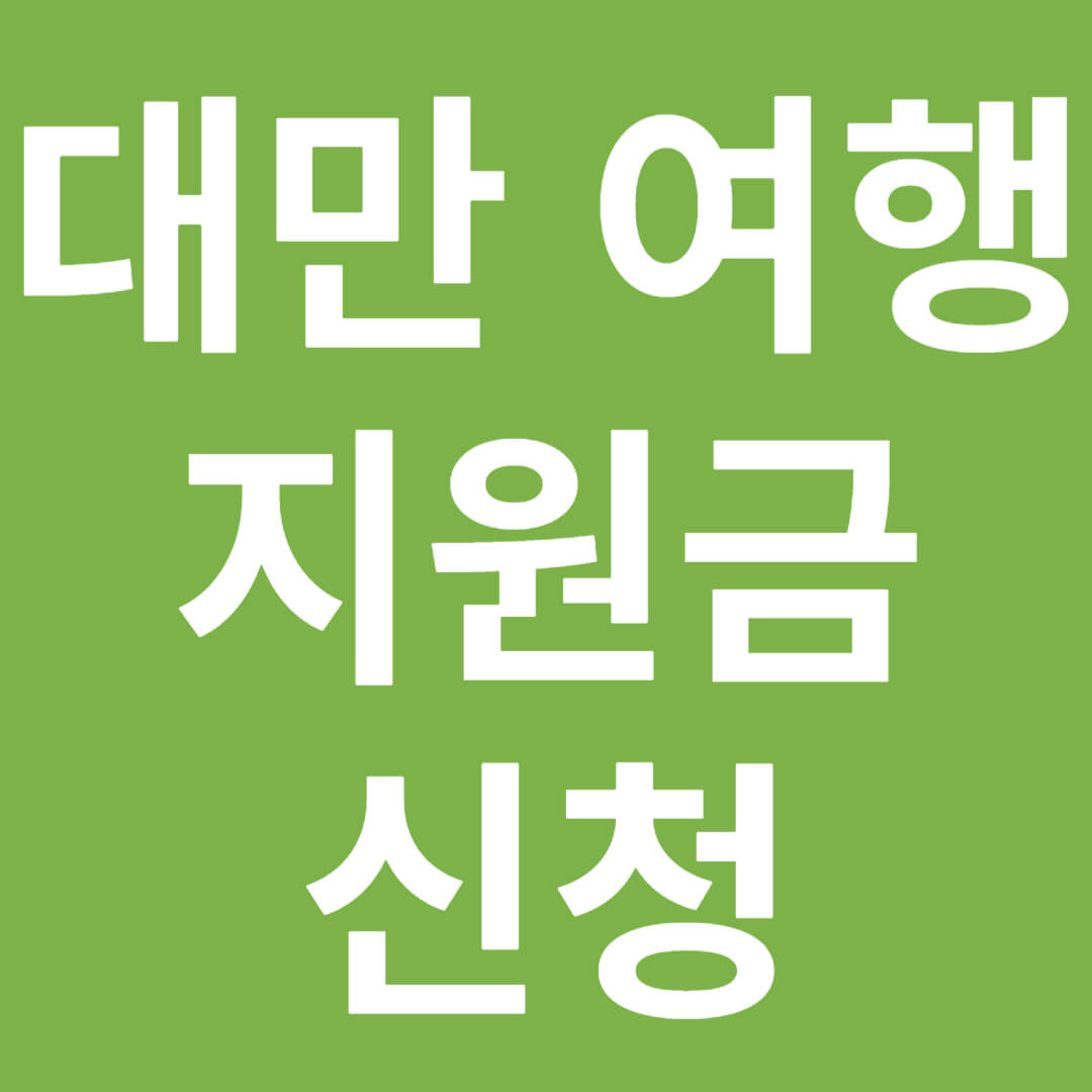 대만 여행지원금 신청