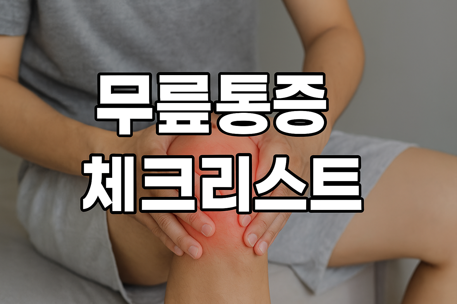 무릎 관절 통증 확인 방법과 체크리스트