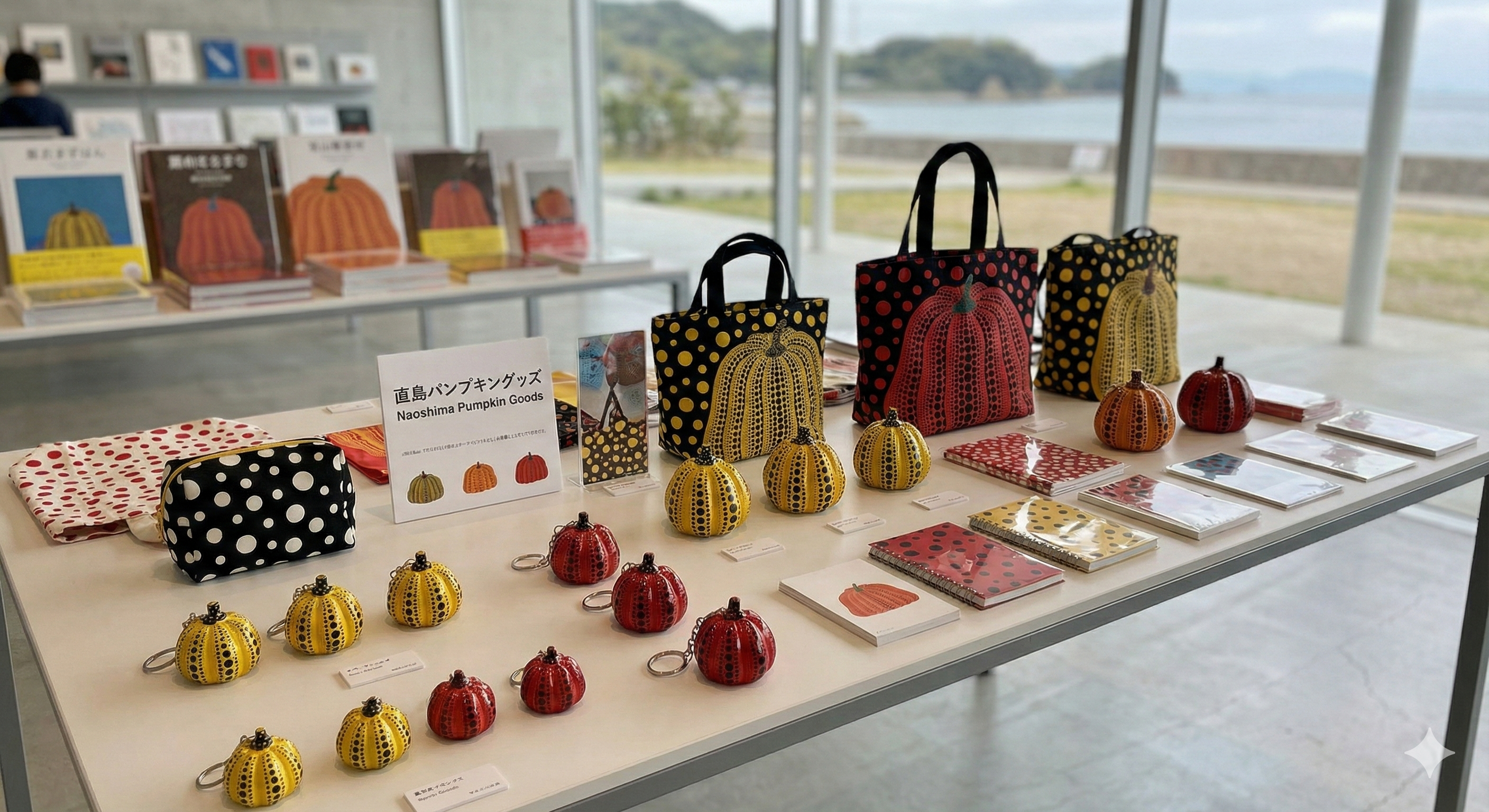일본 나오시마의 대표적인 호박굿즈