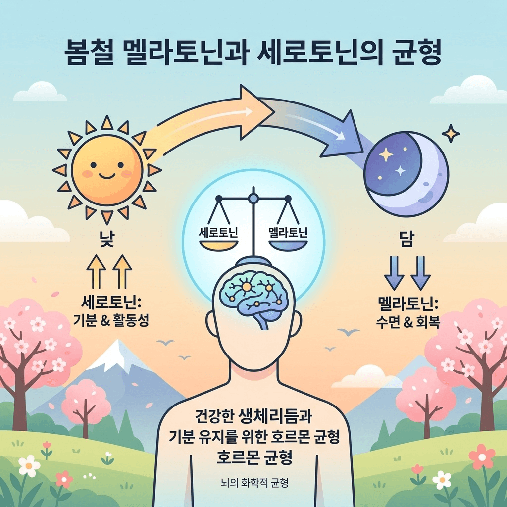 봄철 일조량 변화와 멜라토닌 세로토닌 호르몬 밸런스