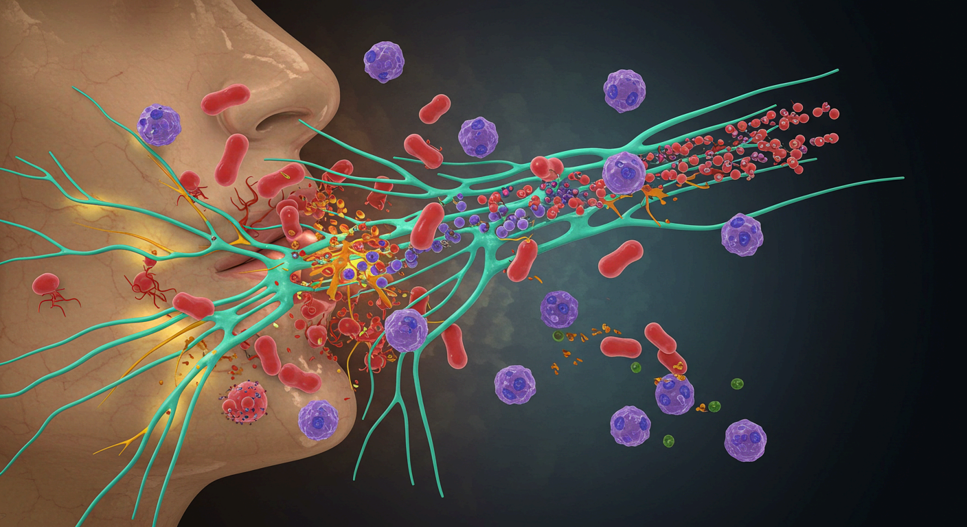 면역력이 떨어졌을 때 대상포진 바이러스가 활성화되어 발생할 수 있어요.