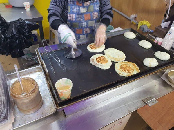 서울 연서시장 호떡 맛집 녹차호떡