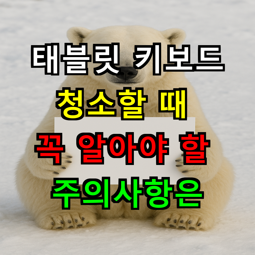 태블릿 키보드 청소할 때 꼭 알아야 할 주의사항은?