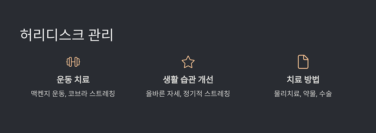 허리디스크 관리