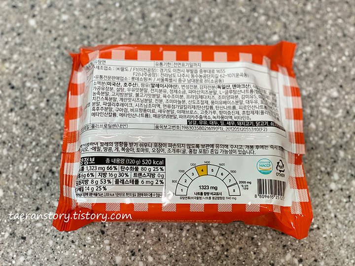 투움바라면-영양정보