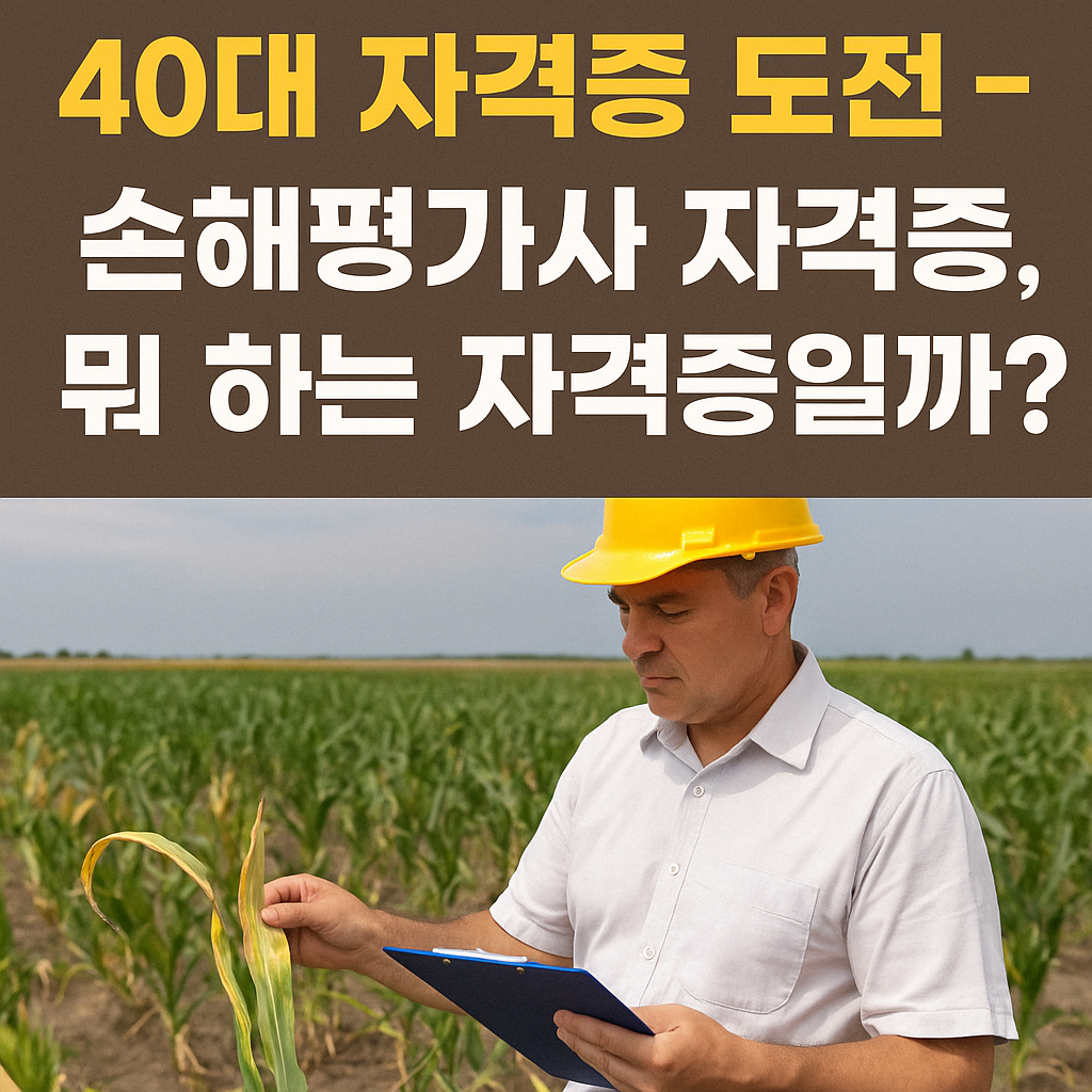 40대 자격증 도전-손해평가사 자격증,뭐하는 자격증일까?
