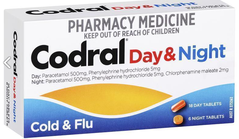 호주 종합감기약 - 약국에서 약사를 통해 구입 가능