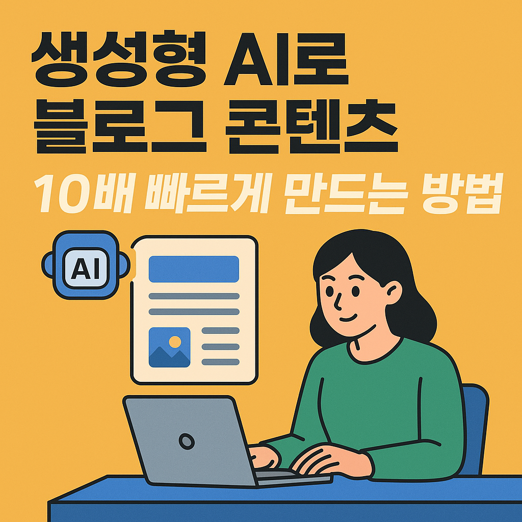 생성형 AI로 블로그 콘텐츠 10배 빠르게 만드는 방법