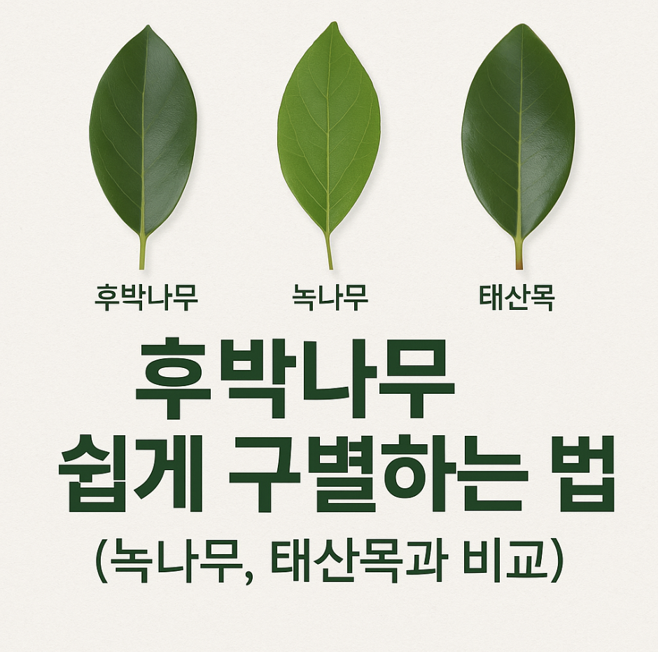 후박나무 쉽게 구별하는 법 (녹나무, 태산목과 비교)