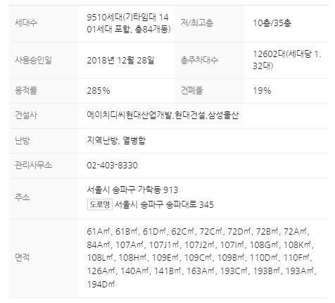 단지정보