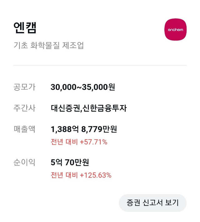 10월 공모주 청약 엔켐