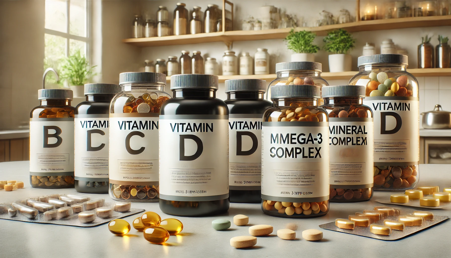 다양한 비타민과 무기질 영양제