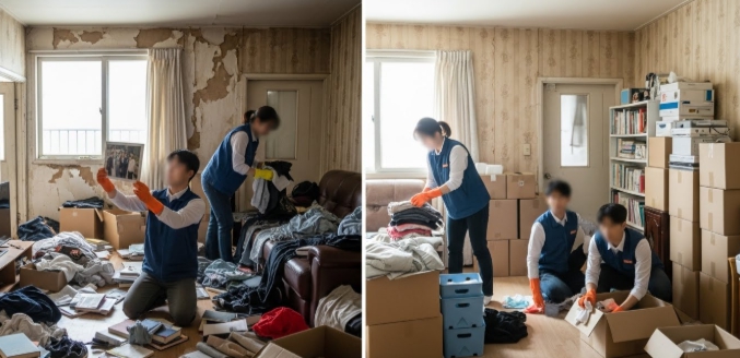 음성 고독사청소 및 정리중