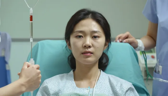 치료 중에도 긍정적인 마음을 유지하려는 환자의 모습
