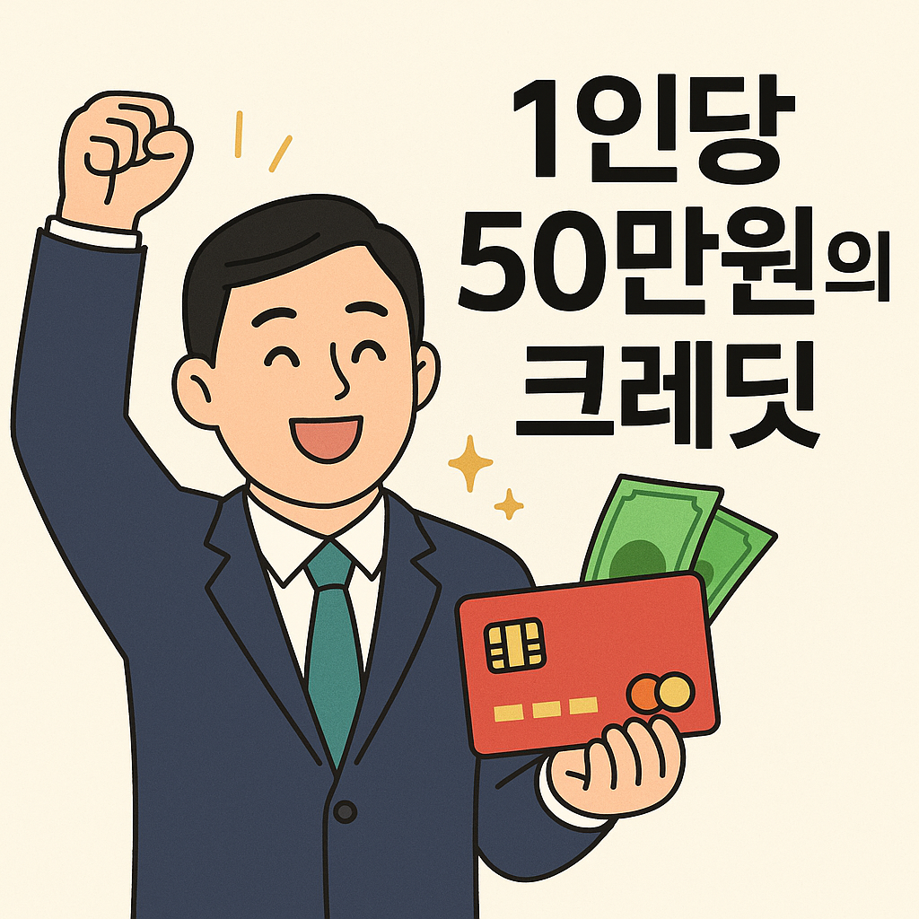 50만 원 크레딧 지급