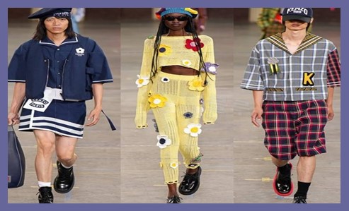 스트라이프 플레어 스커트 코디방법