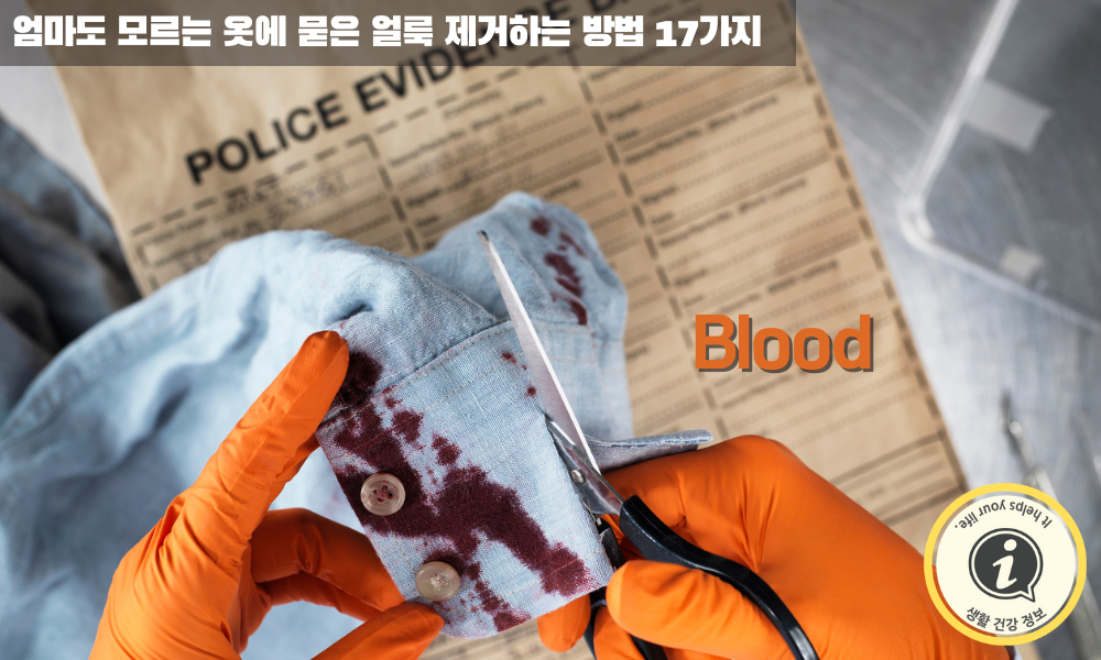 피 얼룩을 지우는 방법 피 얼룩을 지우는 방법